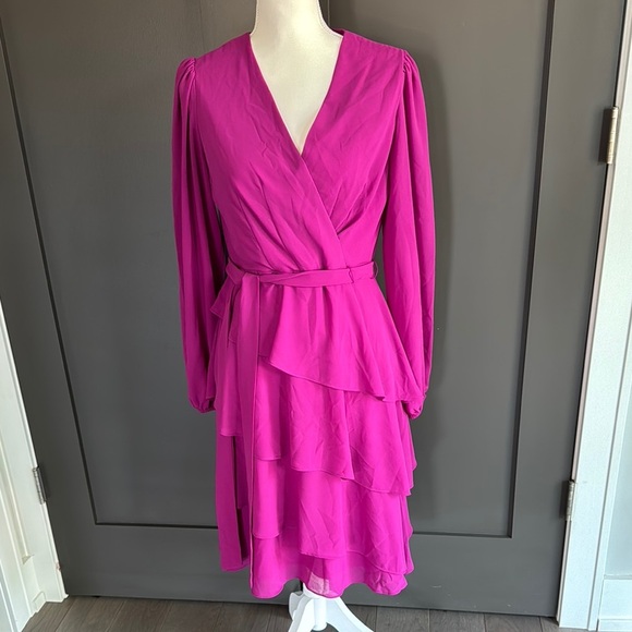 Jessica Howard Tiered Fit & Flare Dress Size 6 - Picture 3 of 8